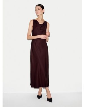 Jigsaw Satin Cowl Neck Bias Dress - Lila