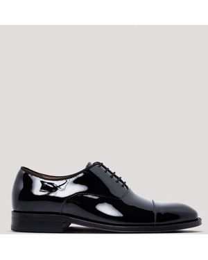 Hawes & Curtis Patent Oxford Dress Shoes - Black