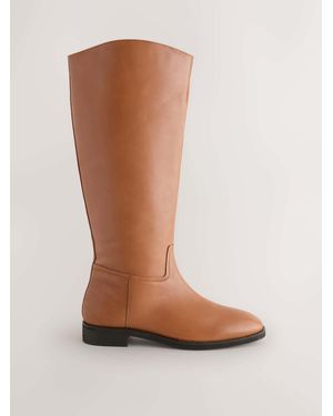 Next Standard/Wide Fit Forever Comfort Flat Riding Boots - Brown