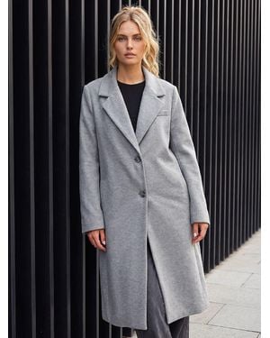 Roman Smart Single Breasted Coat - Black