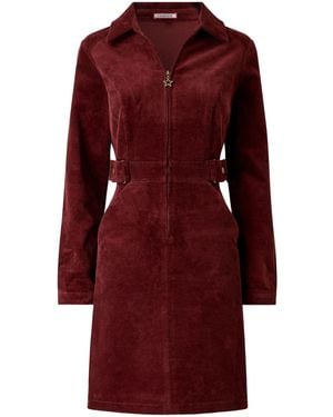 Joe Browns Betsy Zip Front Cord Dress - Rot