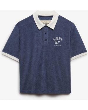 Superdry Heritage Terry Polo Shirt - Blau