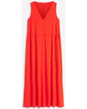 Boden Mia V-Neck Jersey Midi Dress - Red