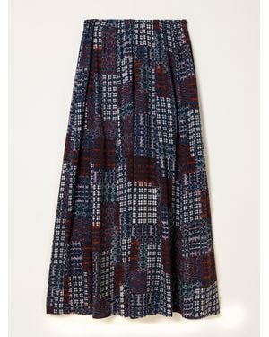 FatFace Fatface Blanket Maxi Skirt - Blue