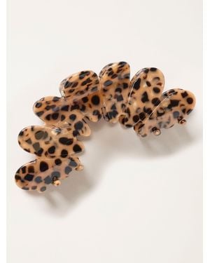 FatFace Fatface Petal Spot Claw Clip - Brown