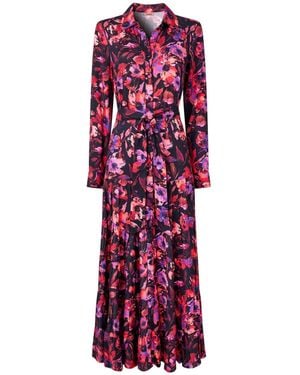 Joe Browns Petite Floral Shirt Maxi Dress - Red
