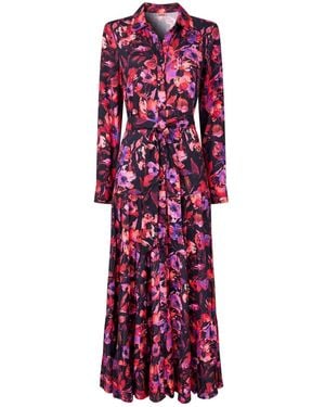 Joe Browns Petite Floral Shirt Maxi Dress - Red