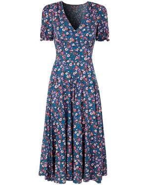 Joe Browns Petite Floral Print Ditsy Tea Dress - Blue