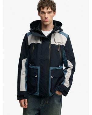 Superdry Hood Color Block Windbreaker - Blue