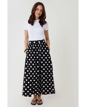 Threadbare Jersey A-Line Maxi Skirt - White