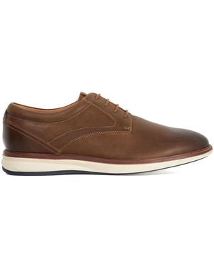 Dune Wide Fit Brydon Hybrid Sole Gibson Shoes - Brown