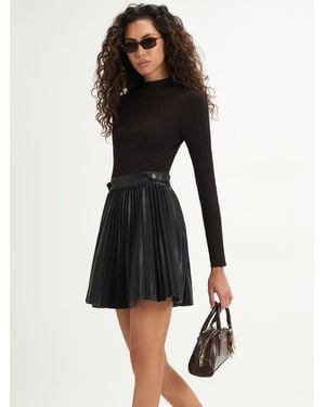 River Island Pleat Hem Mini Dress - Black