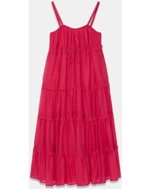Mint Velvet Cotton Blend Maxi Dress - Red