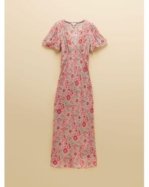 Joules Lainey Bias Cut Maxi Dress - Pink