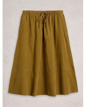 White Stuff Tilly Cord Midi Skirt - Green