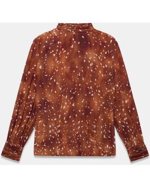 Mint Velvet Deer Print Blouse - Red