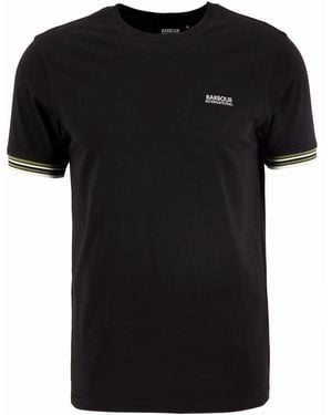 Barbour Burnwood Tipped Cuff T-Shirt - Black