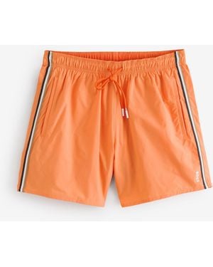BOSS Iconic Side Stripe Logo Swim Shorts - Orange