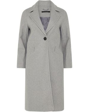 PixieGirl Petite Longline City Coat - Gray