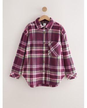 Next Polar Fleece Shacket - Purple