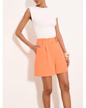 Lipsy Shorts Tailored Tab Waist Shorts - Orange