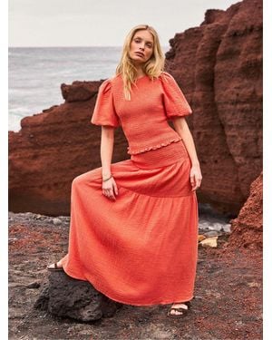 Ro & Zo Cheesecloth Shirred Waistband Skirt