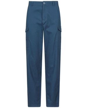 Mountain Warehouse Lakeside 100% Cotton Cargo Trousers With Uv Max Protection - Blue