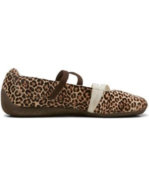 PUMA Leopard Print Wild Speedcat Ballet Trainers - Brown