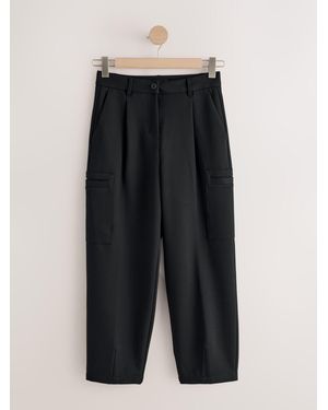 Next Ponte Cargo Barrel Leg Pants - Black
