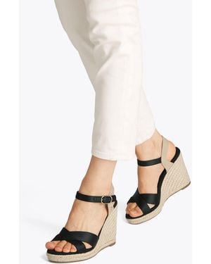 Tommy Hilfiger Satin High Wedge Espadrilles - Natural