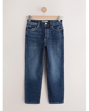 Next Dark Stovepipe Straight Leg Jeans - Blue