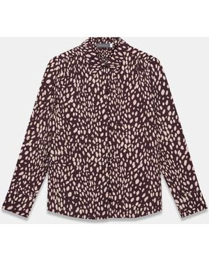Mint Velvet Animal Print Shirt - Red