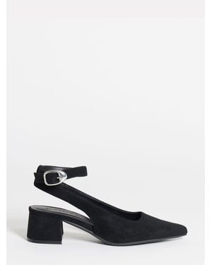 Simply Be Extra Wide Fit Ankle Strap Block Heel Shoes - White