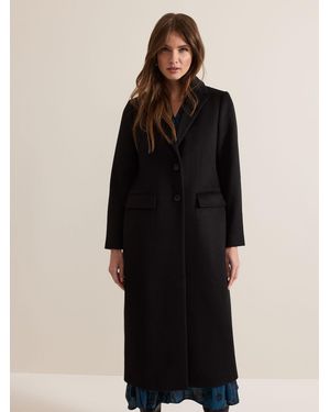 Phase Eight Petite Lydia Long Wool Coat - Black