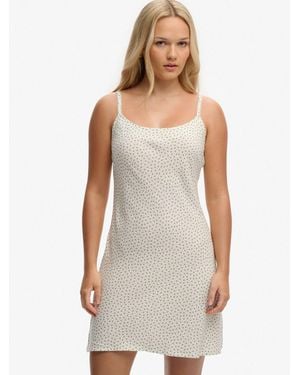 Superdry Printed Cami Mini Dress - White