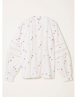 FatFace Fatface Jane Petite Embroidered Shirt - Natural
