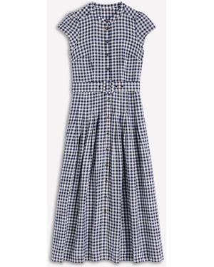 Boden Arabella Linen Blend Dress - Blue