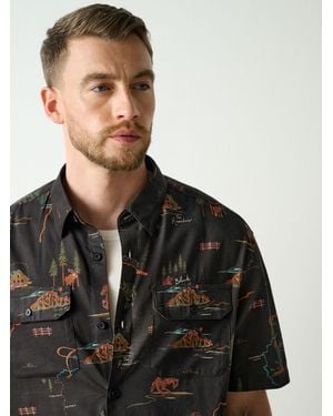 Next Print Short Sleeve Shirt - Black