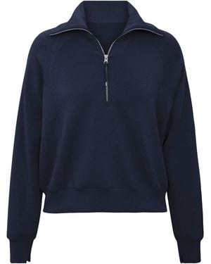 Spanx Airessentials Half Zip Sweatshirt - Blue