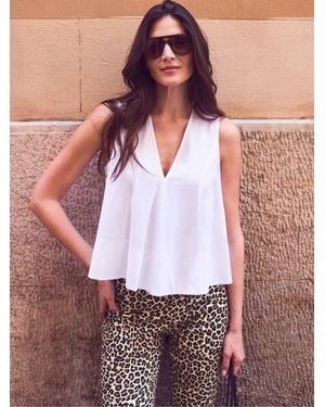 Ro&zo Ro & Zo Cotton Swing Top - White