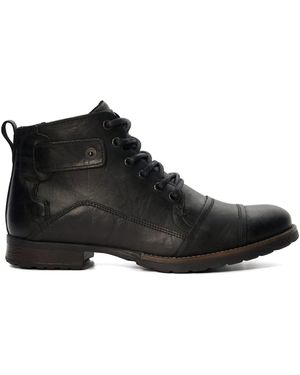 Dune Charcoal Standard Fit Heavy Duty Simon Ankle Boots - Black