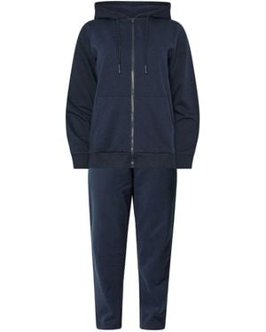 M Com Sweat Top & Straight Leg Sweatpants Set - Blue