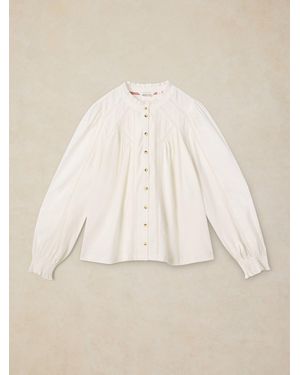 White Stuff Annabelle Lace Trim Top - Natural