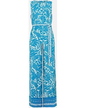 Phase Eight Cyra Floral Wide Leg Jumpsuit - Blue