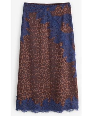 Never Fully Dressed Maeva Midirock Mit Print - Blau