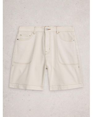 White Stuff Tia Denim Shorts - Natural