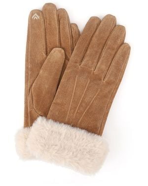 Totes 3 Point Suede Gloves With Smartouch - Brown