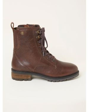 FatFace Fatface Margot Standard/Wide Fit Leather Ankle Boots - Brown