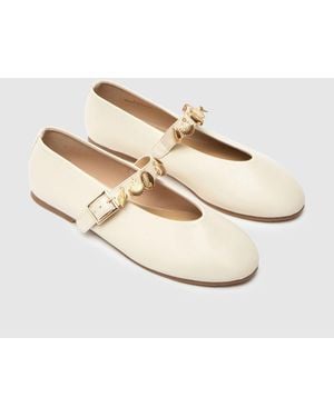 schuh Luce Shell Ballet Shoes - Natural