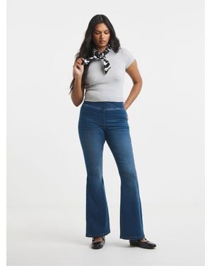 Simply Be Flare Weekender Jeggings - Blue